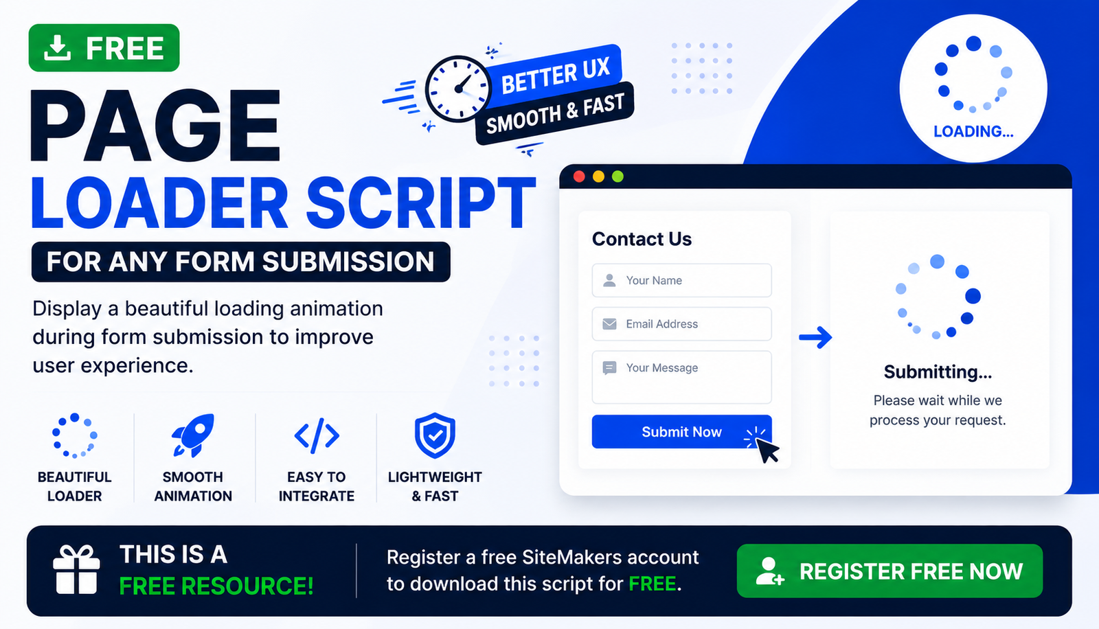Page Loader Script (Use with any Form Submission)