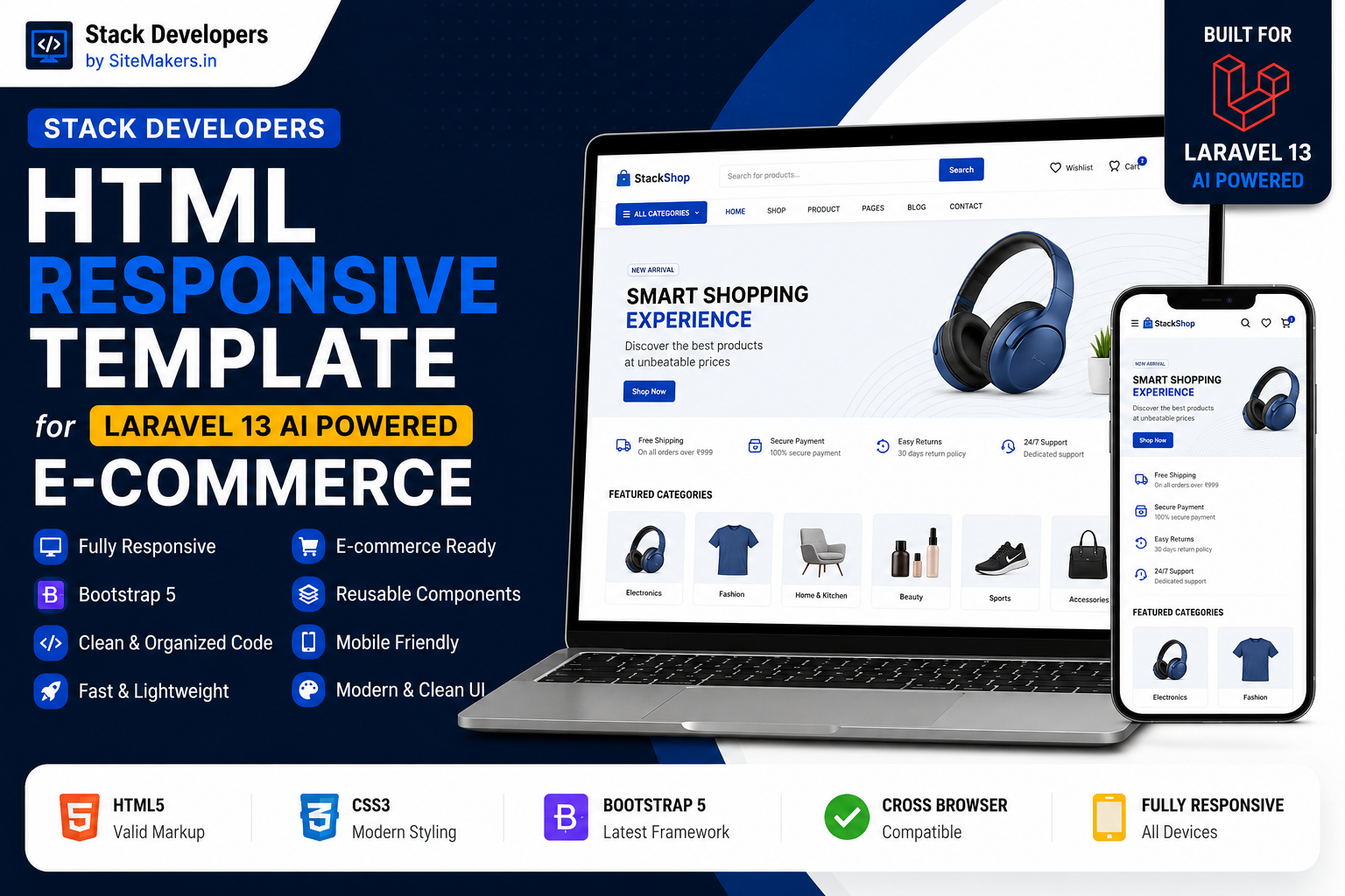 Stack Developers Professional Bootstrap 5 HTML Responsive Template